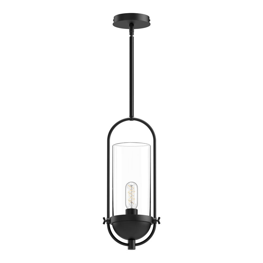 ALORA MOOD Lighting PD539018MBCL Pendant Light Fixture, UL Listed, Clear Glass/Matte Black