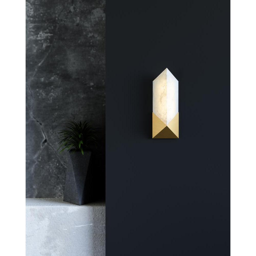 ALORA Lighting WV323112VBAR Wall/Vanity Lights, Vintage Brass/Alabaster