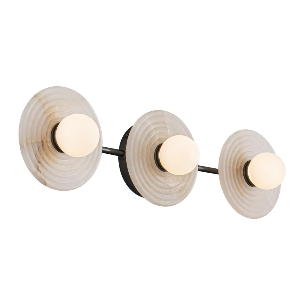 ALORA Lighting WV346322 Urban Bronze/Alabaster LED Wall/Vanity Light Fixture, UL Damp Rated, Urban Bronze/Alabaster