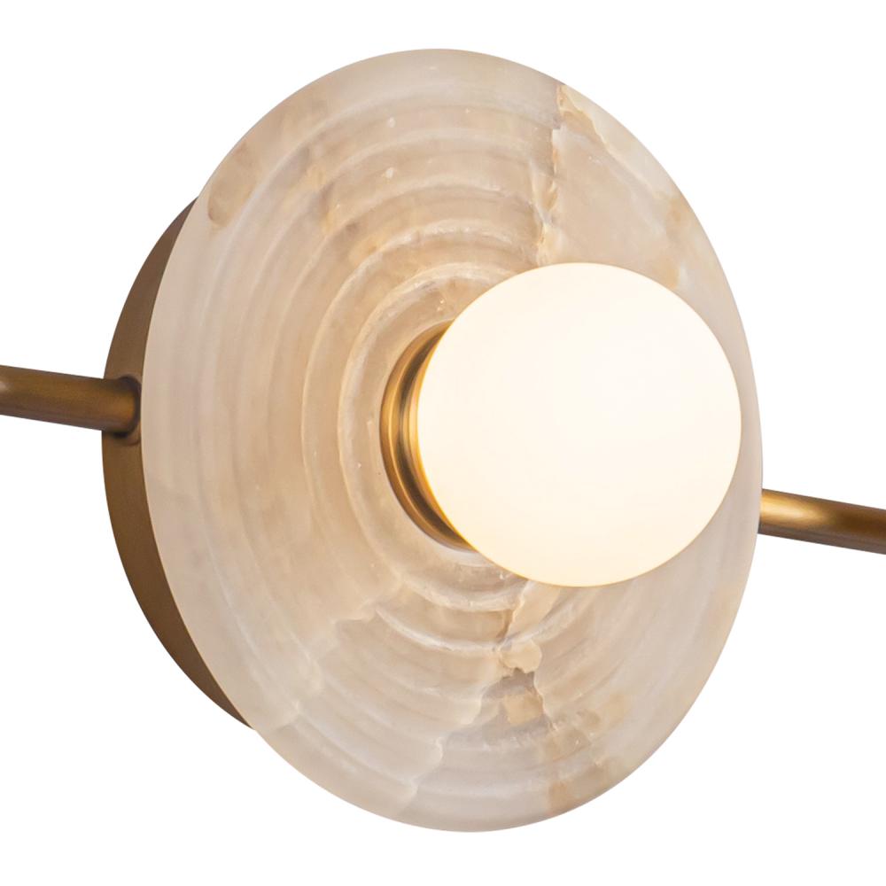 ALORA Lighting WV346322VBAR Dahlia 22-in Wall/Vanity Light Fixture, LED, Vintage Brass/Alabaster