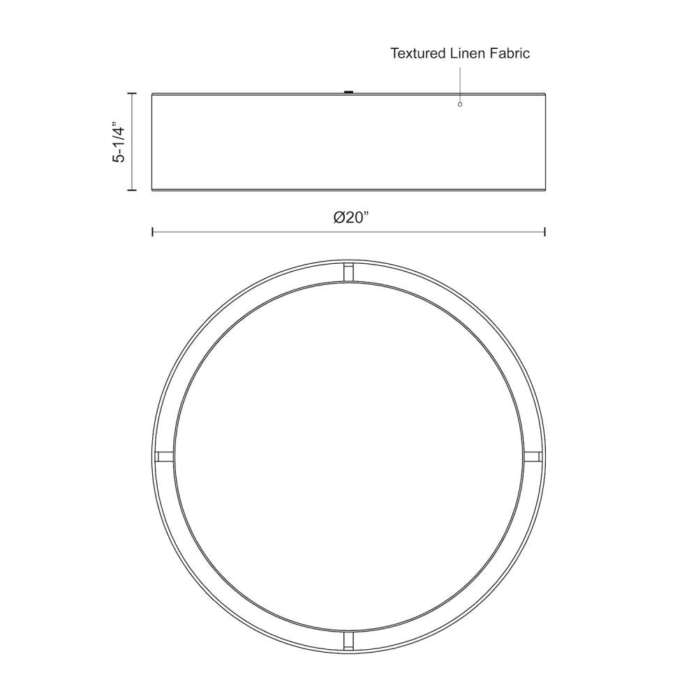 Kuzco Lighting FM7920-WH Flush Mount, UL Damp Rated, White