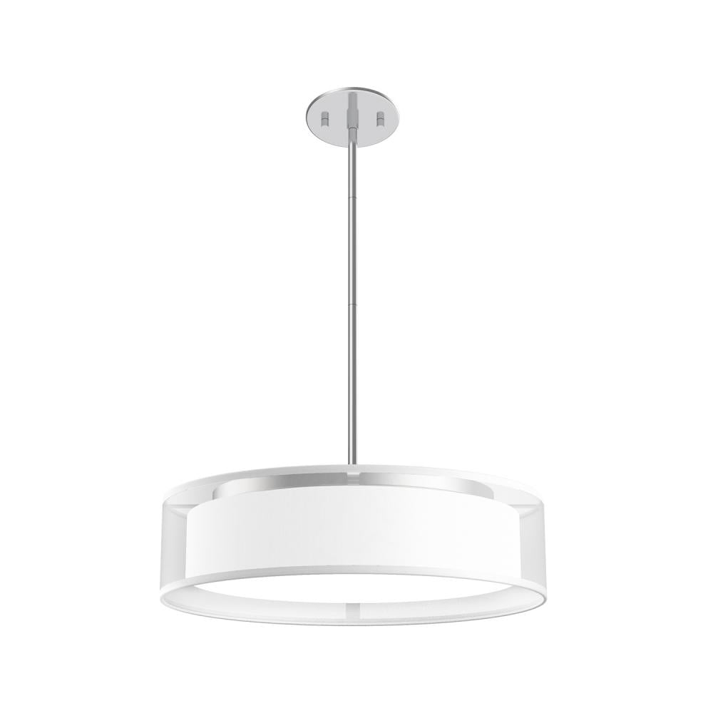 Kuzco Dalton PD7916-WOR-5CCT Pendant Light Fixture, UL Damp Rated, White Organza