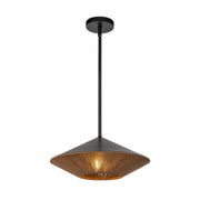 ALORA MOOD Lighting PD633215MBBR Pendant, 1 Light, Matte Black/Brown Cotton Rope