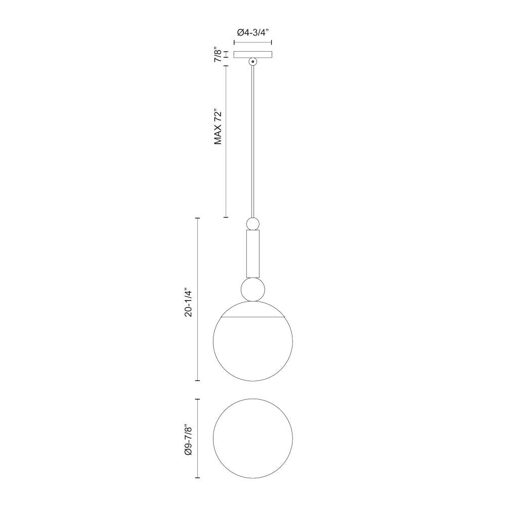 ALORA MOOD Lighting PD560510MBCL Pendant Light Fixture, UL Damp Rated, Clear Glass/Matte Black