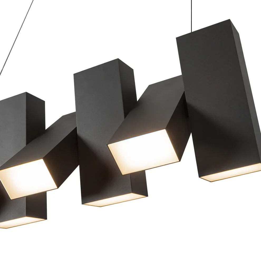 Kuzco Lighting LP17435 Black LED Linear Pendant, Adjustable Configurations, Black