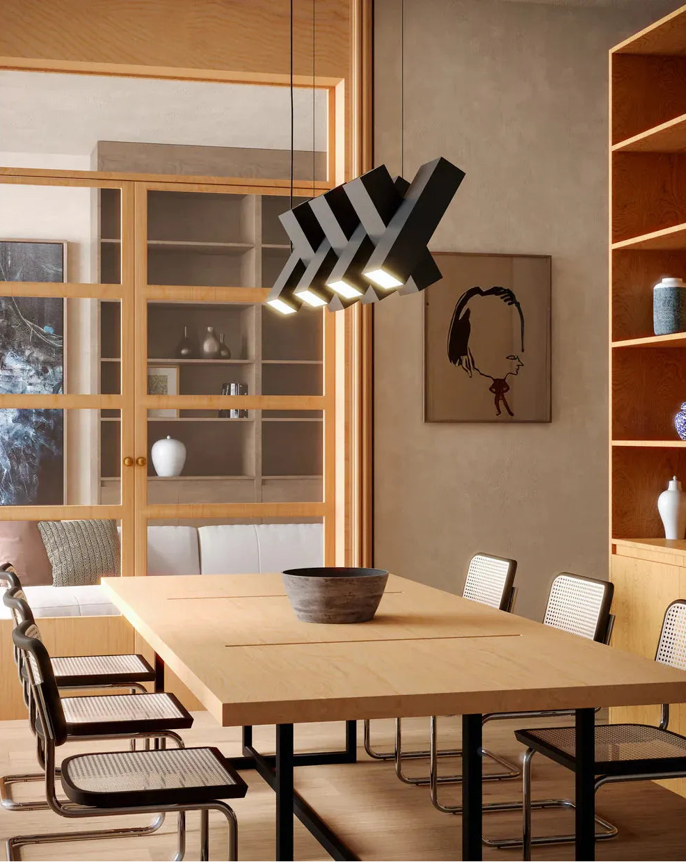 ultra modern lighting chandelier pendant black geometric