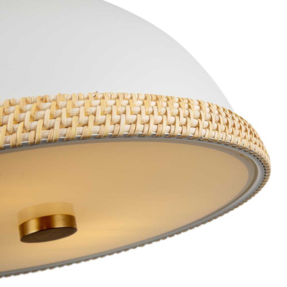 ALORA Lighting PD331016MWVB Pendant Light, UL Listed, Matte White/Vintage Brass