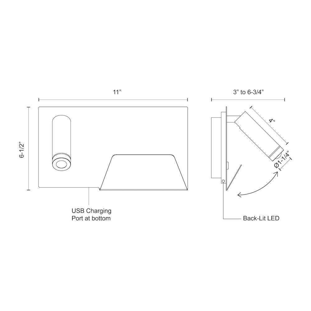 Kuzco Dorchester WS16811L-WH Wall Sconce, LED, White