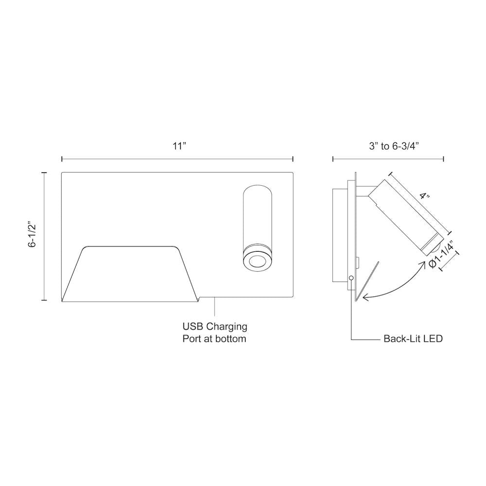 Kuzco Dorchester WS16811R-WH Wall Sconce, 11-in, White