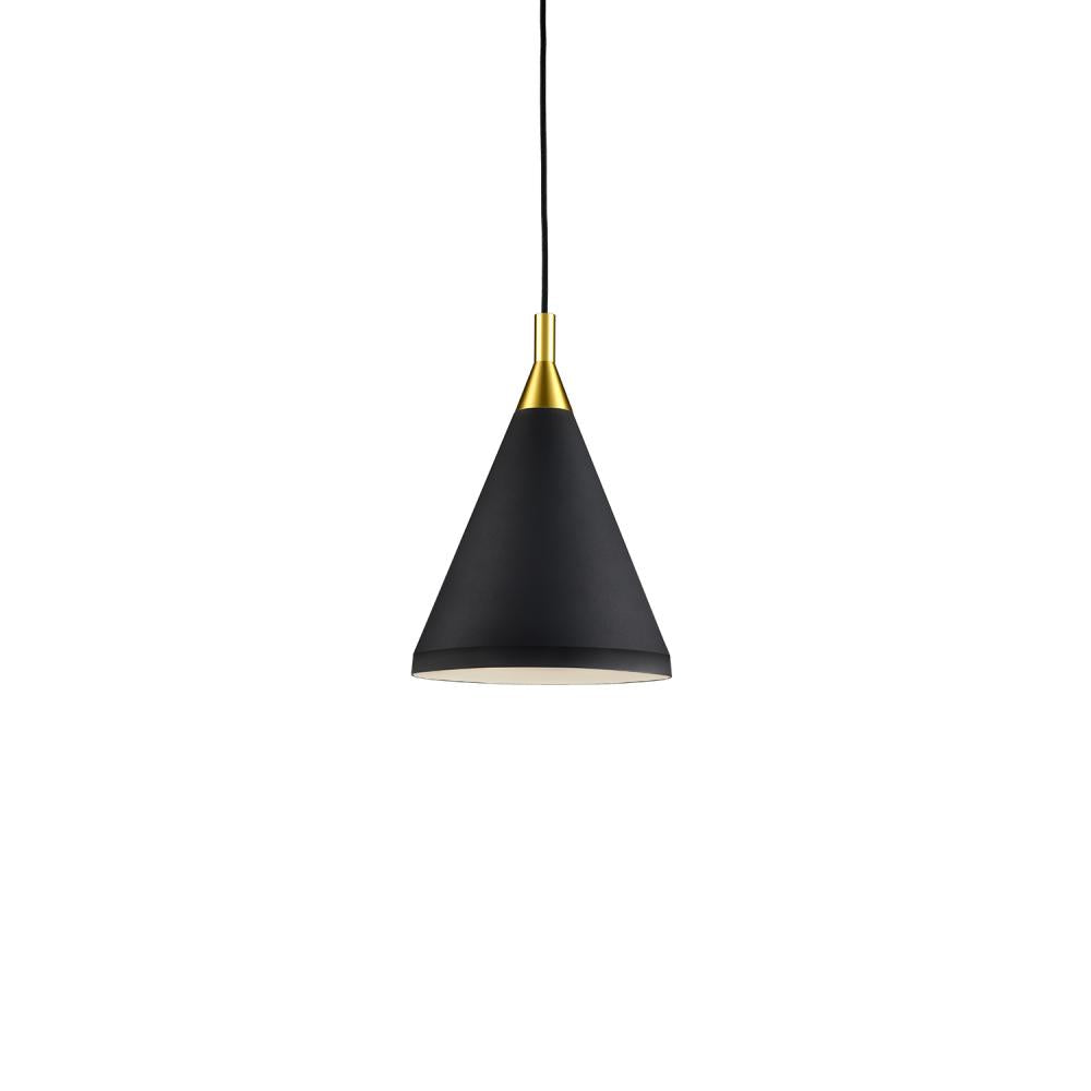 Kuzco Lighting 492710-BK/GD Pendant, 10-in, Black With Gold Detail