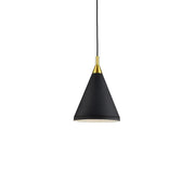 Kuzco Lighting 492710-BK/GD Pendant, 10-in, Black With Gold Detail