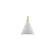 Kuzco Lighting 492710-WH/GD Pendant, 10-in White With Gold Detail, Aluminum, White With Gold Detail