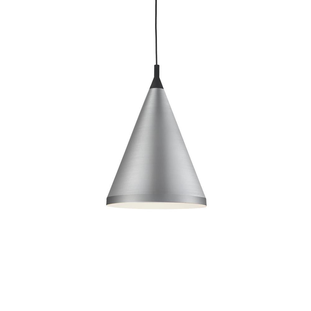 Kuzco Lighting 492716-BN/BK Pendant, 1 Light, Brushed Nickel With Black Detail
