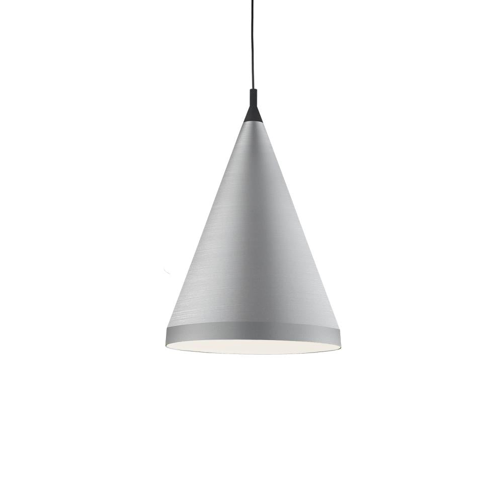 Kuzco Lighting 492722-BN/BK Pendant Light Fixture, UL Damp Rated, Brushed Nickel With Black Detail