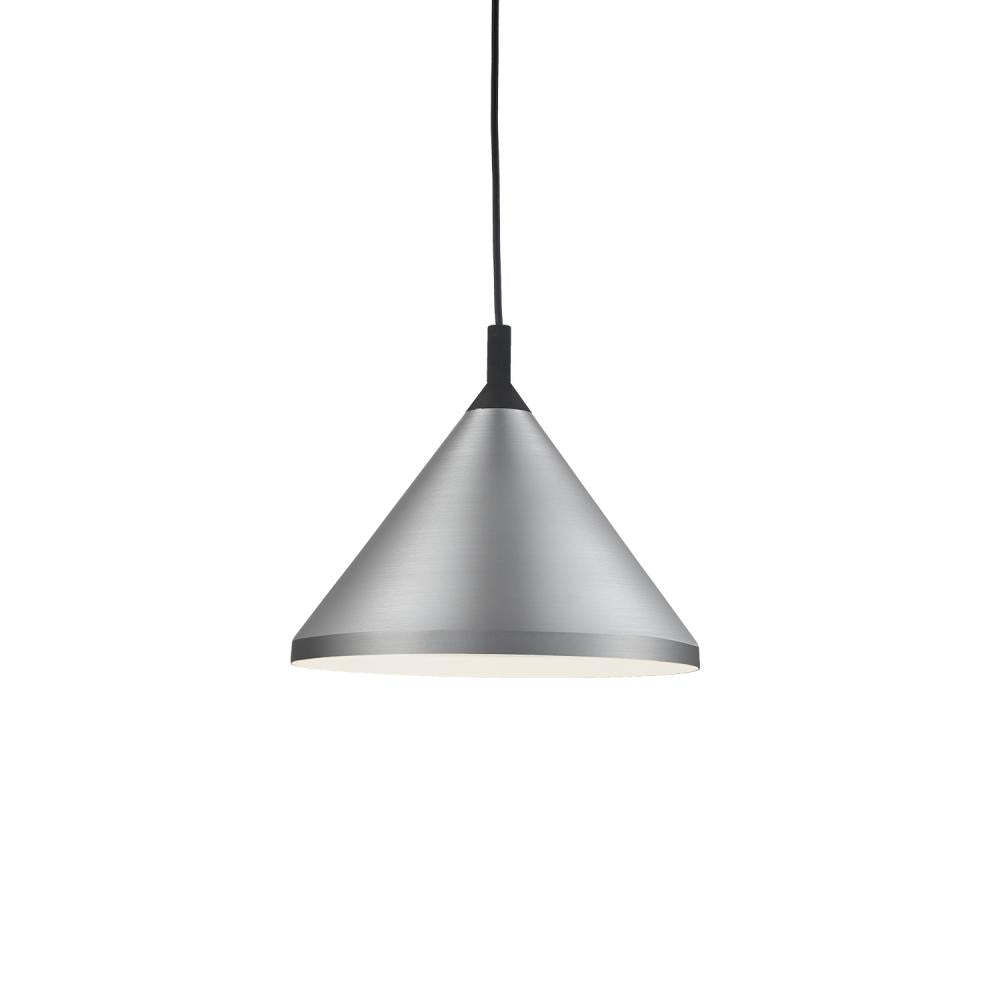 Kuzco Lighting 492814-BN/BK Pendant, 1 Light, Brushed Nickel With Black Detail