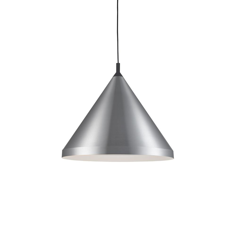 Kuzco Lighting 492824-BN/BK Pendant, 1 Light, Brushed Nickel With Black Detail
