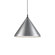 Kuzco Lighting 492824-BN/BK Pendant, 1 Light, Brushed Nickel With Black Detail