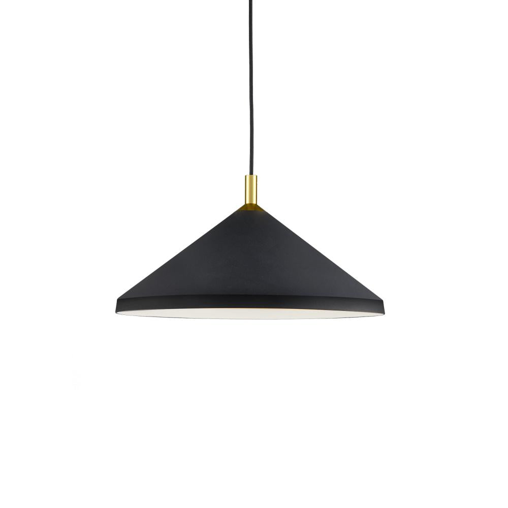 Kuzco Lighting 493118-BK/GD Pendant, 18-in, Black With Gold Detail