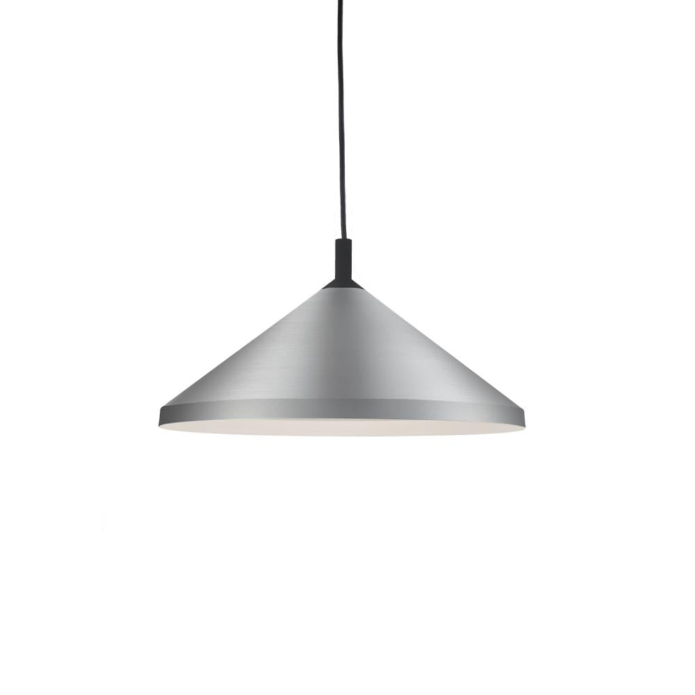 Kuzco Lighting 493118-BN/BK Pendant, 18-in Brushed Nickel With Black Detail