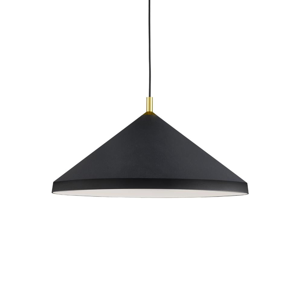 Kuzco Lighting 493126-BK/GD Pendant Light, 26-in Size, Single Lamp, Black with Gold Detail