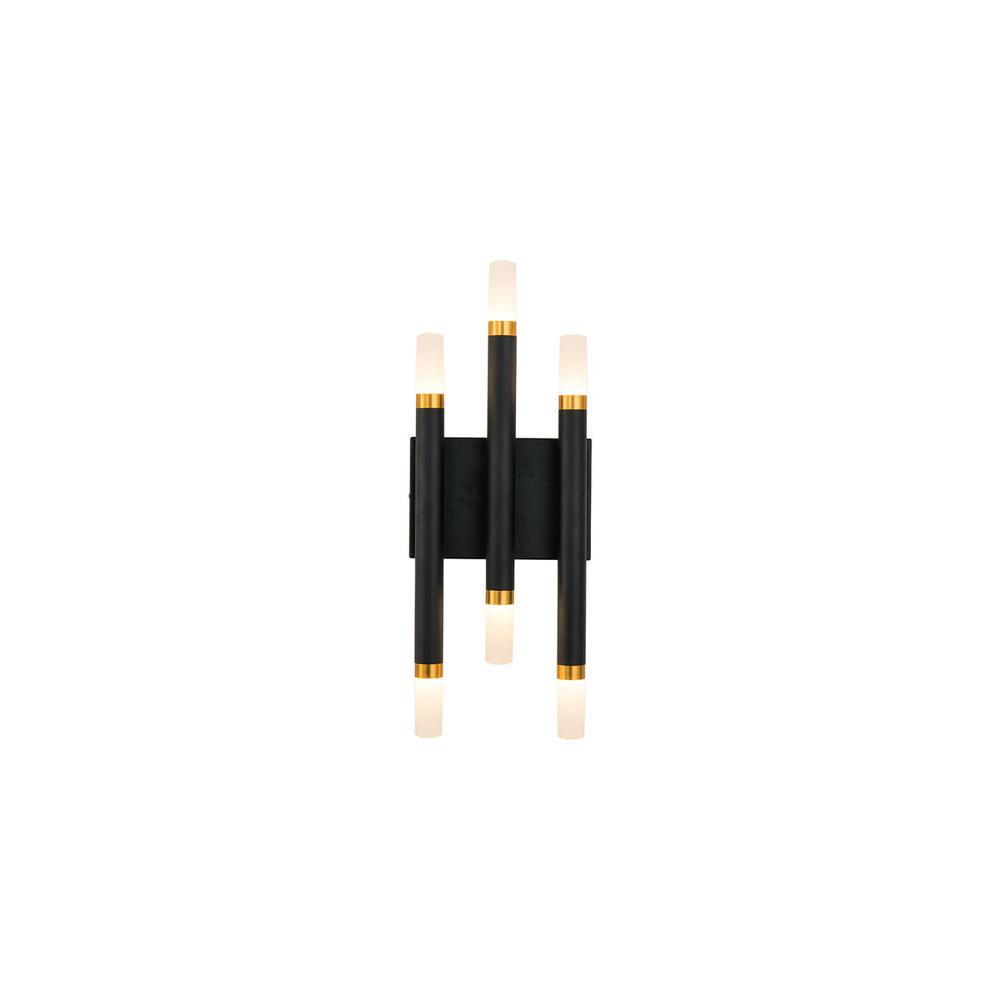 Kuzco Draven WS19707-BK Wall Sconce, 7-in, Black