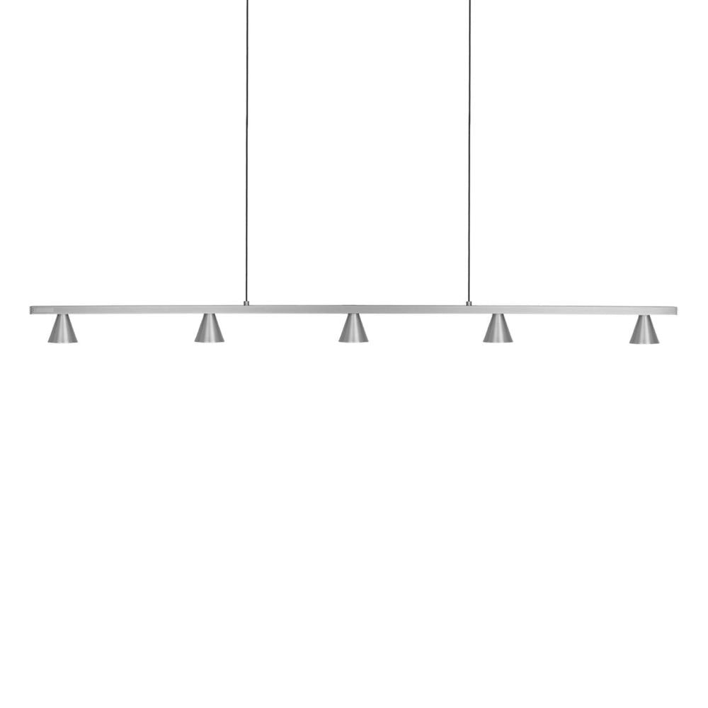 Kuzco Dune LP19947-BN Linear Pendant Light Fixture, UL Damp Rated, Brushed Nickel