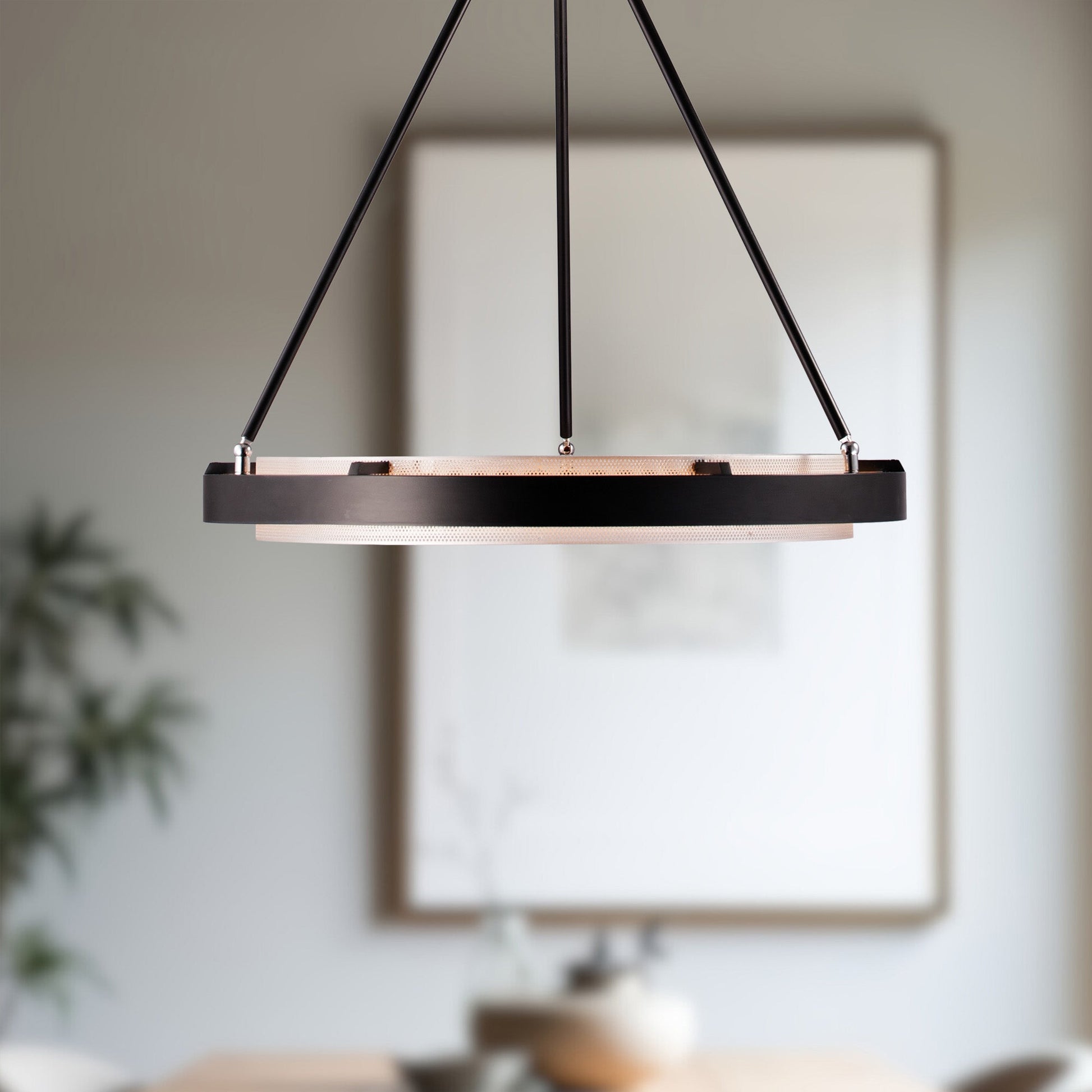 ALORA Lighting PD302724CBSS-UNV-010 LED Pendant, Classic Black/Silver Shimmer