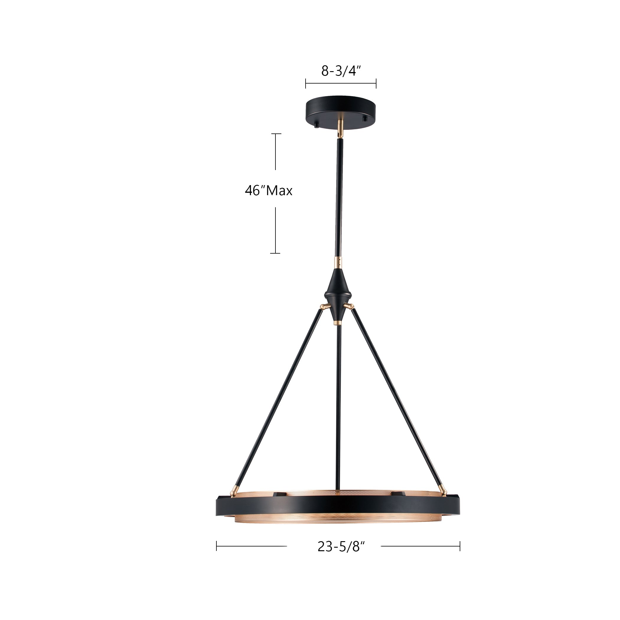 ALORA Lighting PD302724CBSS-UNV-010 LED Pendant, Classic Black/Silver Shimmer
