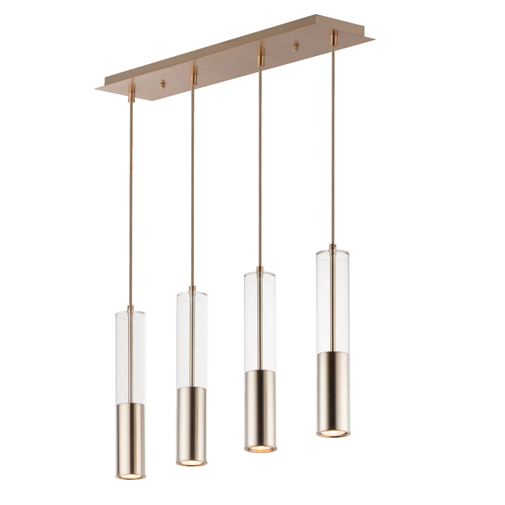 ET2 Lighting E11004-24SBR Torch LED 4-Light Linear Pendant