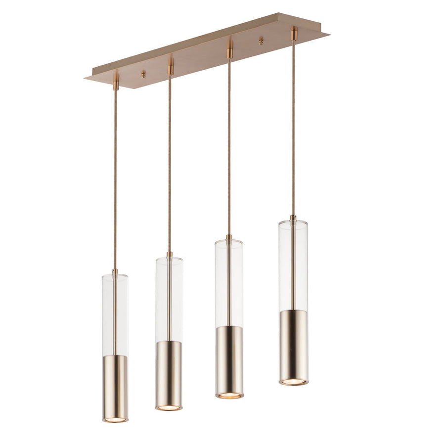 ET2 Lighting E11004-24SBR Torch LED 4-Light Linear Pendant