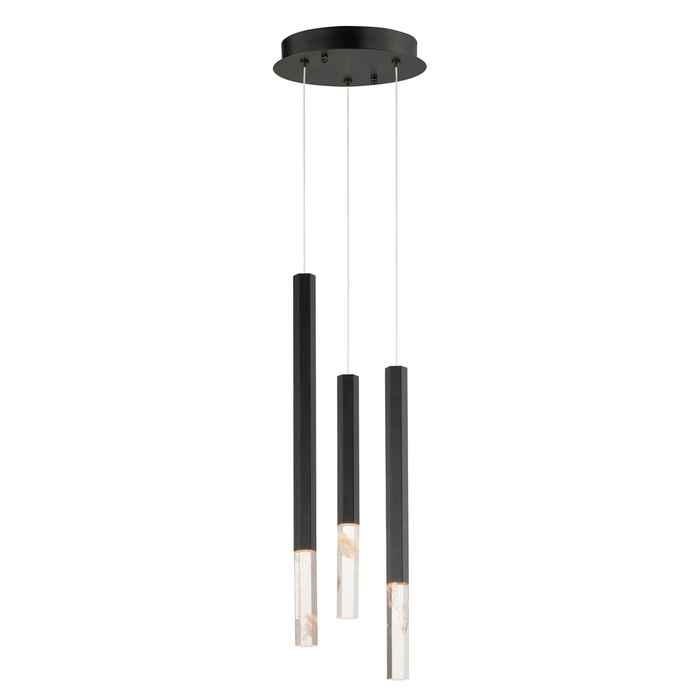 ET2 Lighting E11023-95BK Diaphane LED 3-Light Pendant