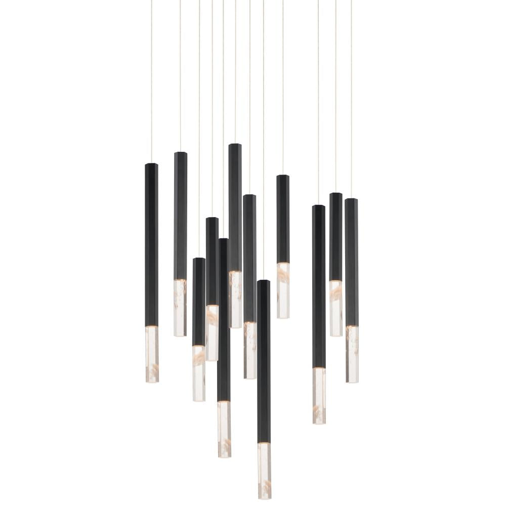 ET2 Lighting E11032-95BK Diaphane 12-Light LED Pendant