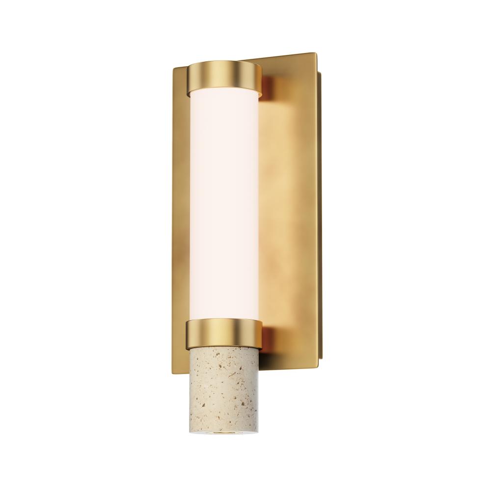 ET2 Lighting E11050-01TVGLD Travertine 1-Light LED Wall Sconce