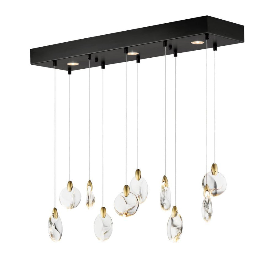 ET2 Lighting E11076-122BKPG Pebble 10-Light LED Pendant