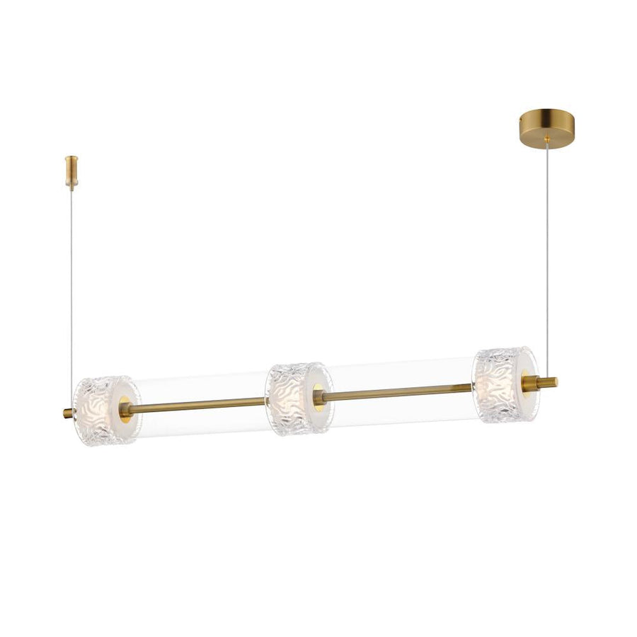 ET2 Lighting E11083-124NAB Elysian 3-Light LED Linear Pendant