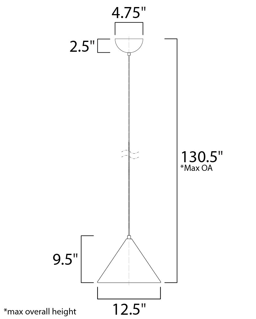12.5 Inch Pendant – Matte White