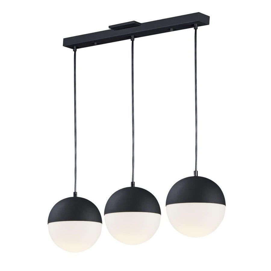 ET2 Lighting E20363-92BK Half Moon 3-Light LED Pendant
