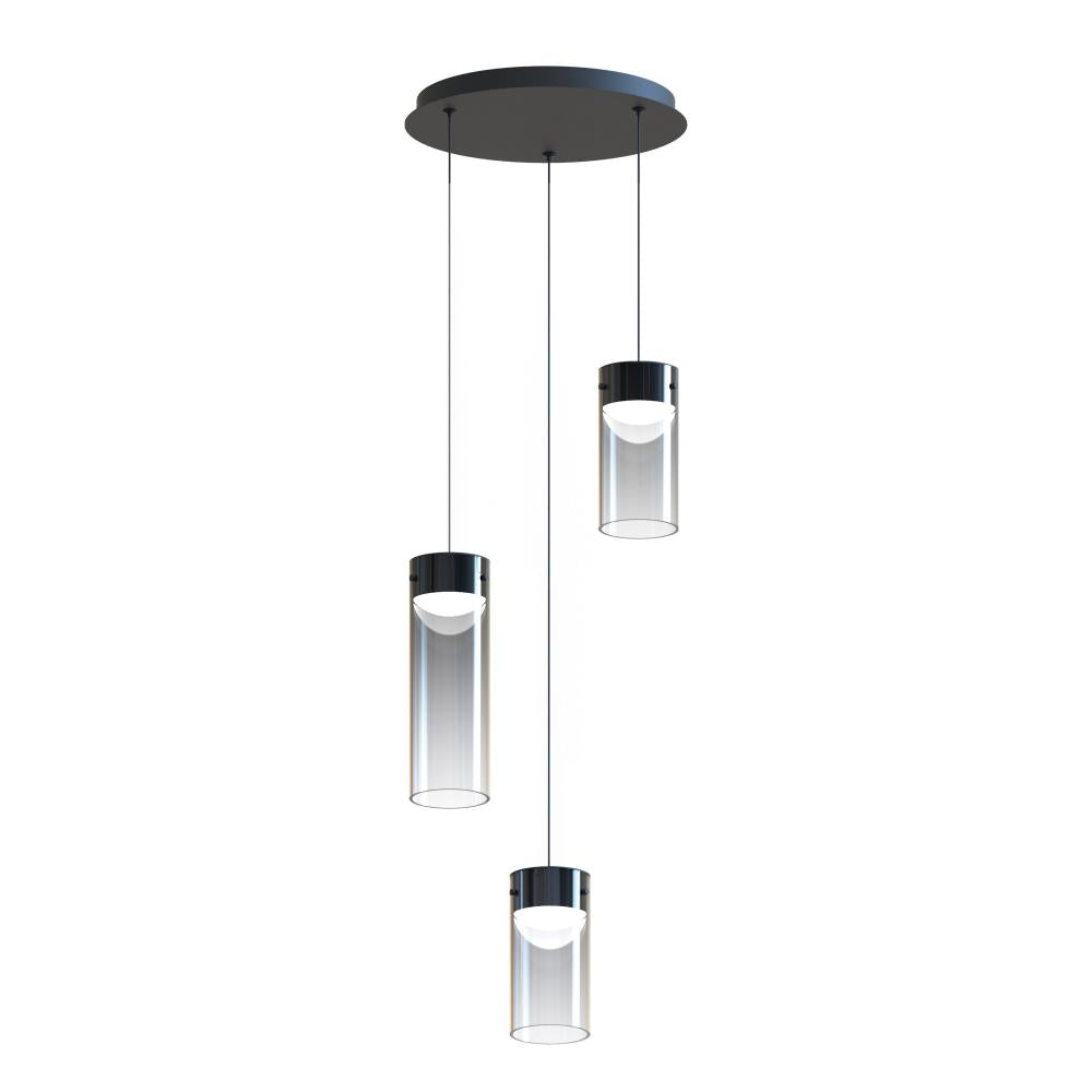 ET2 Lighting E21183-142GM Highball Smoke 3-Light LED Pendant
