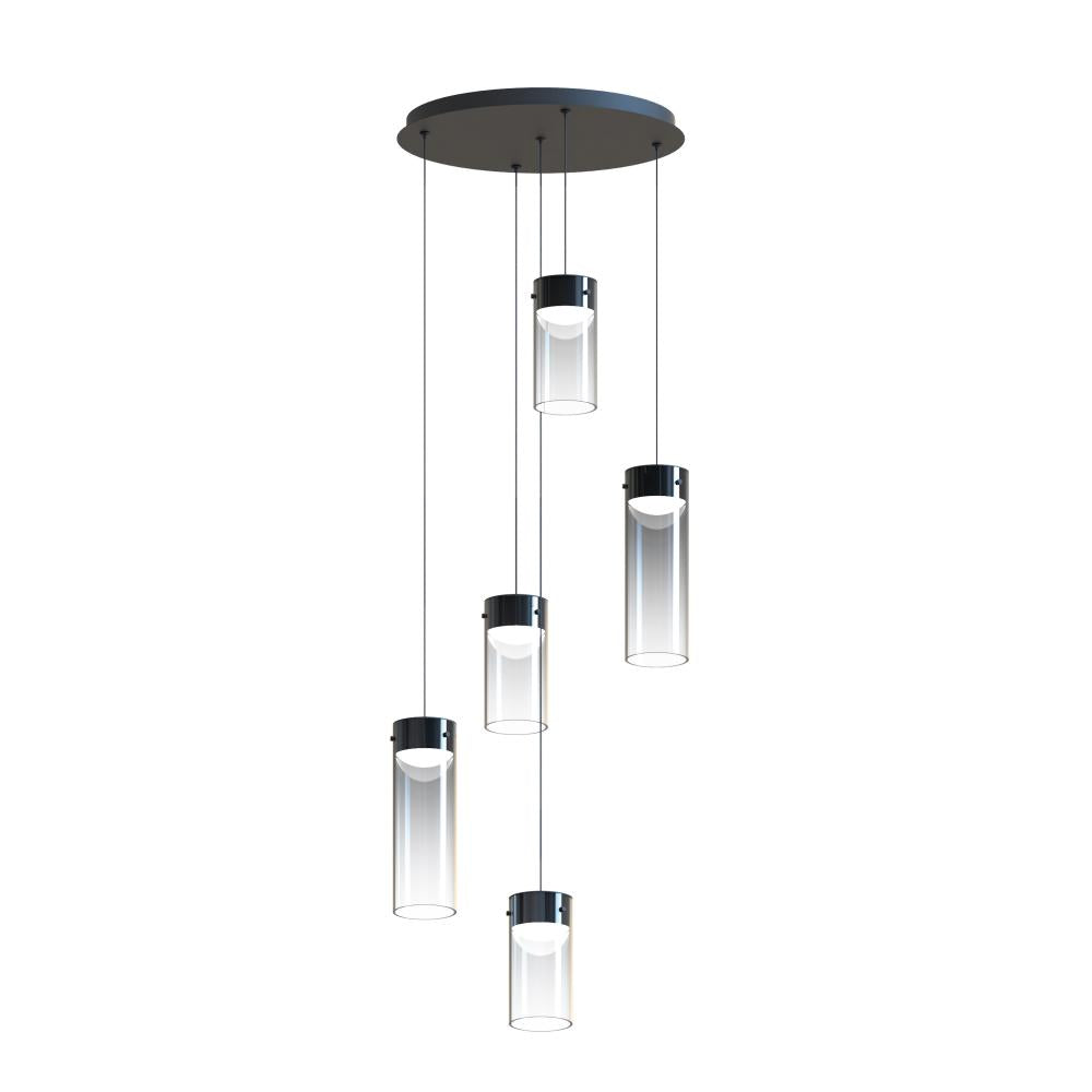 ET2 Lighting E21185-142GM Highball Smoke 5-Light LED Pendant