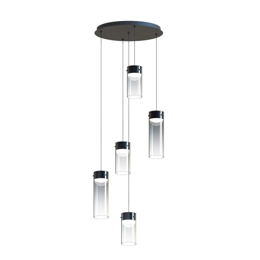 ET2 Lighting E21185-142GM Highball Smoke 5-Light LED Pendant