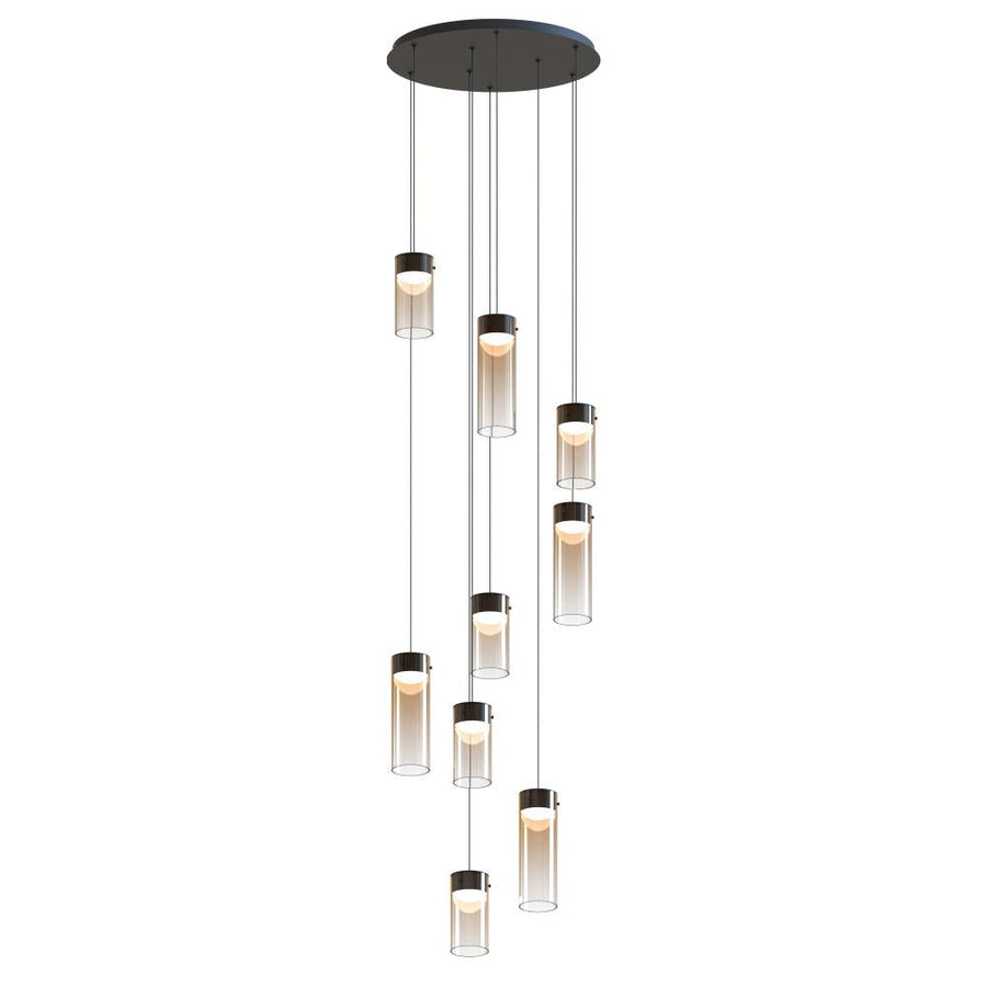 ET2 Lighting E21189-05GM Highball Amber 9-Light LED Pendant