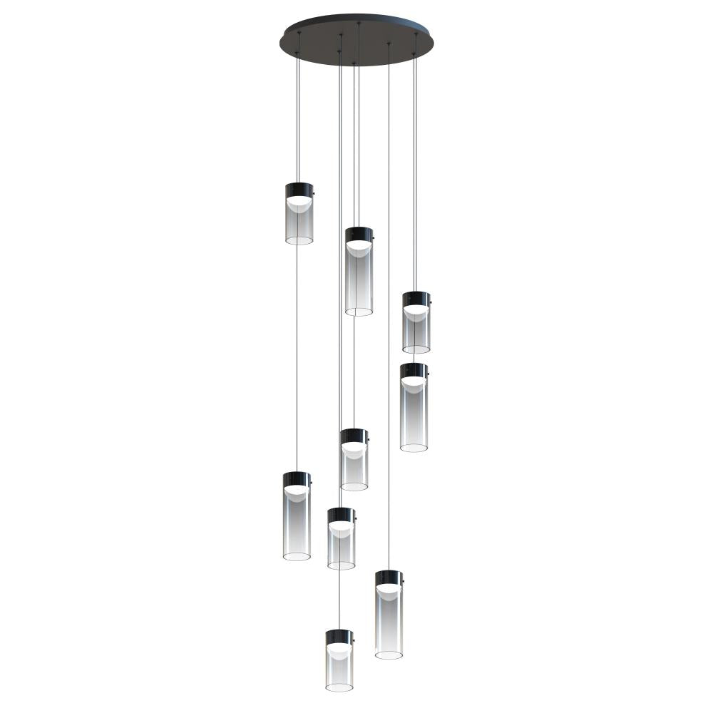 ET2 Lighting E21189-142GM Highball Smoke 9-Light LED Pendant