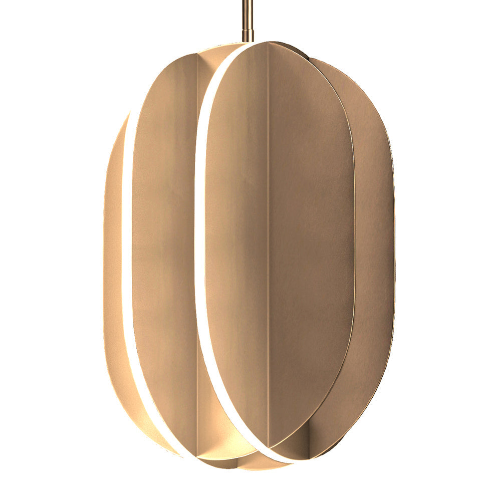 Satin Brass Single Pendant - Interval Collection, Dimmable - ET2 Lighting