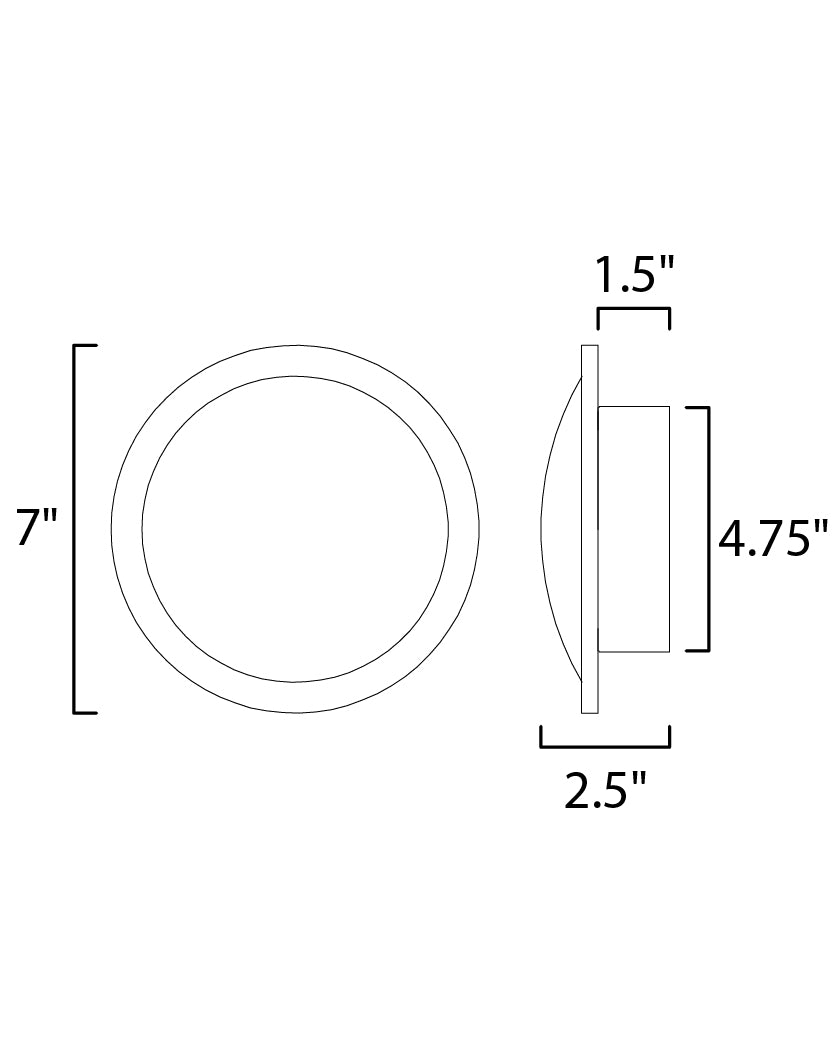 7 Inch Wall Sconce – Black / Gold