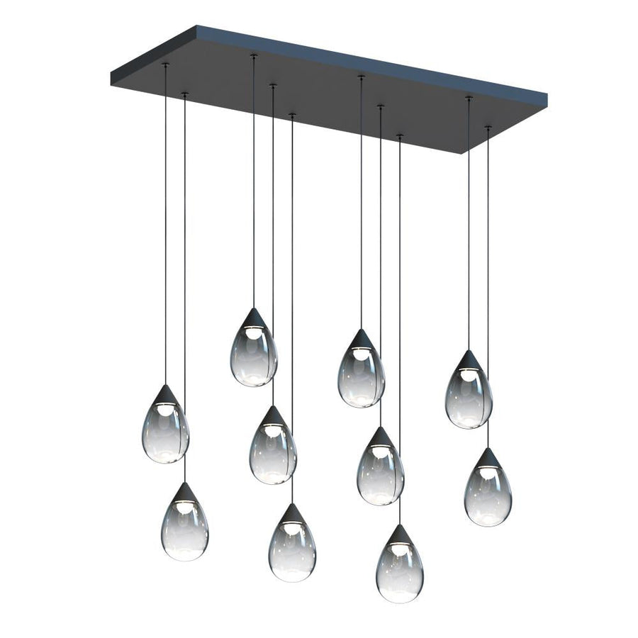 ET2 Lighting E21566-142BK Dewdrop 10-Light LED Linear Pendant