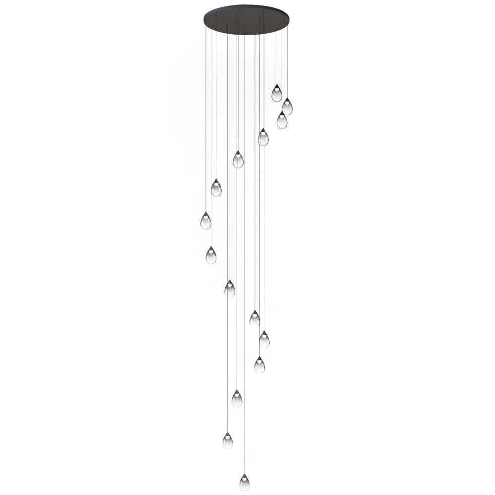 ET2 Lighting E21569-142BK Dewdrop 15-Light LED Pendant