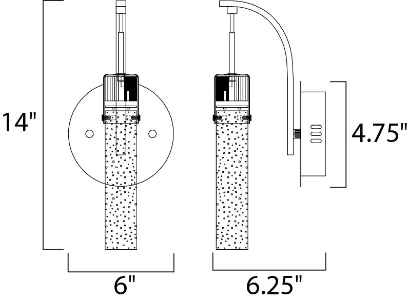 6 Inch Wall Sconce – Polished Chrome