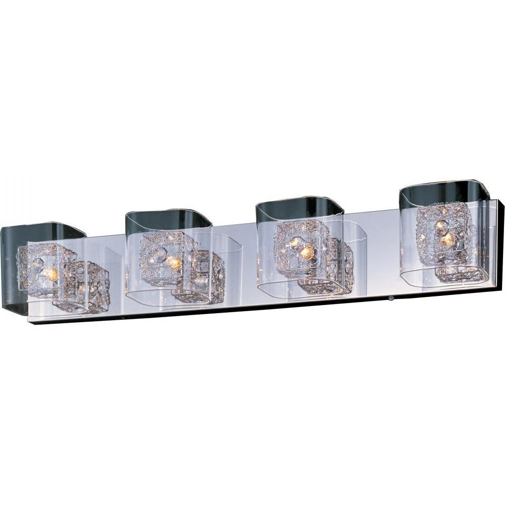 ET2 Lighting E22834-18PCPC Gem 4-Light Bath Vanity with PC Shade