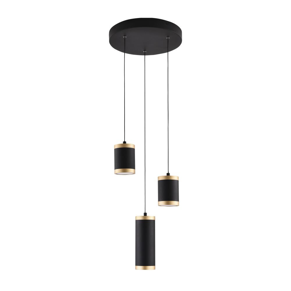 ET2 Lighting E22943-BKGLD Cuff 3-Light Pendant