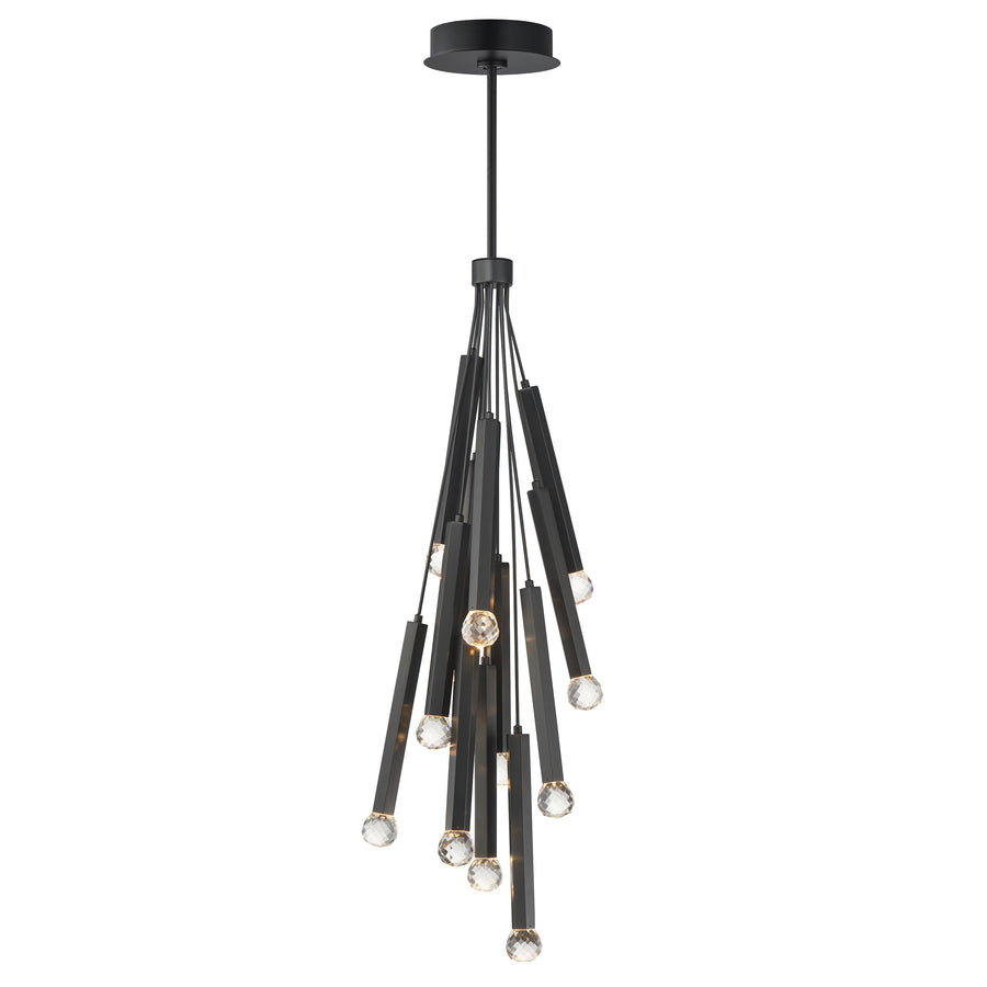 ET2 Lighting E23347-122BK Allumettes 12-Light LED Pendant